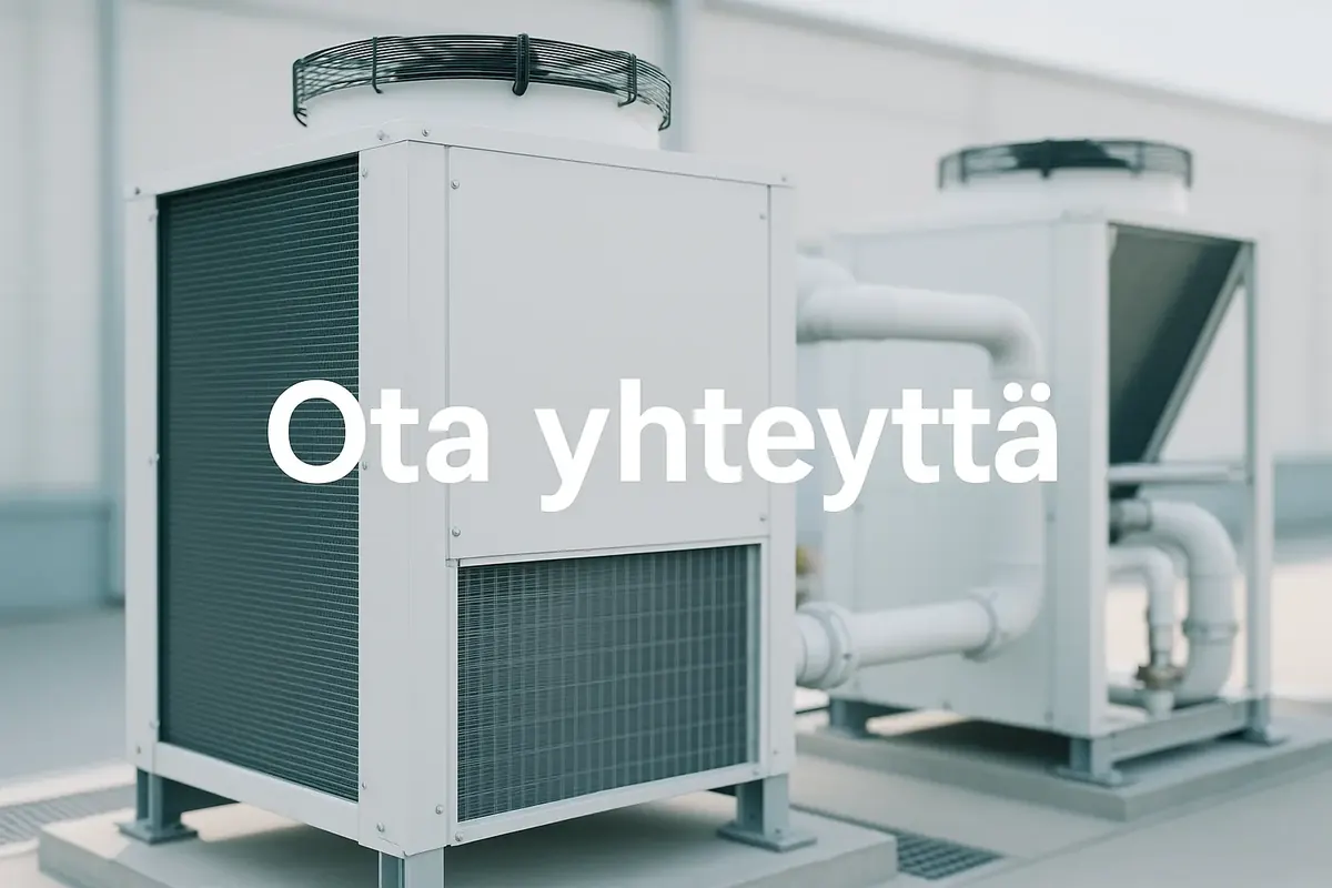 Ota yhteyttä – ilma-vesilämpöpumput kiinteistön katolla